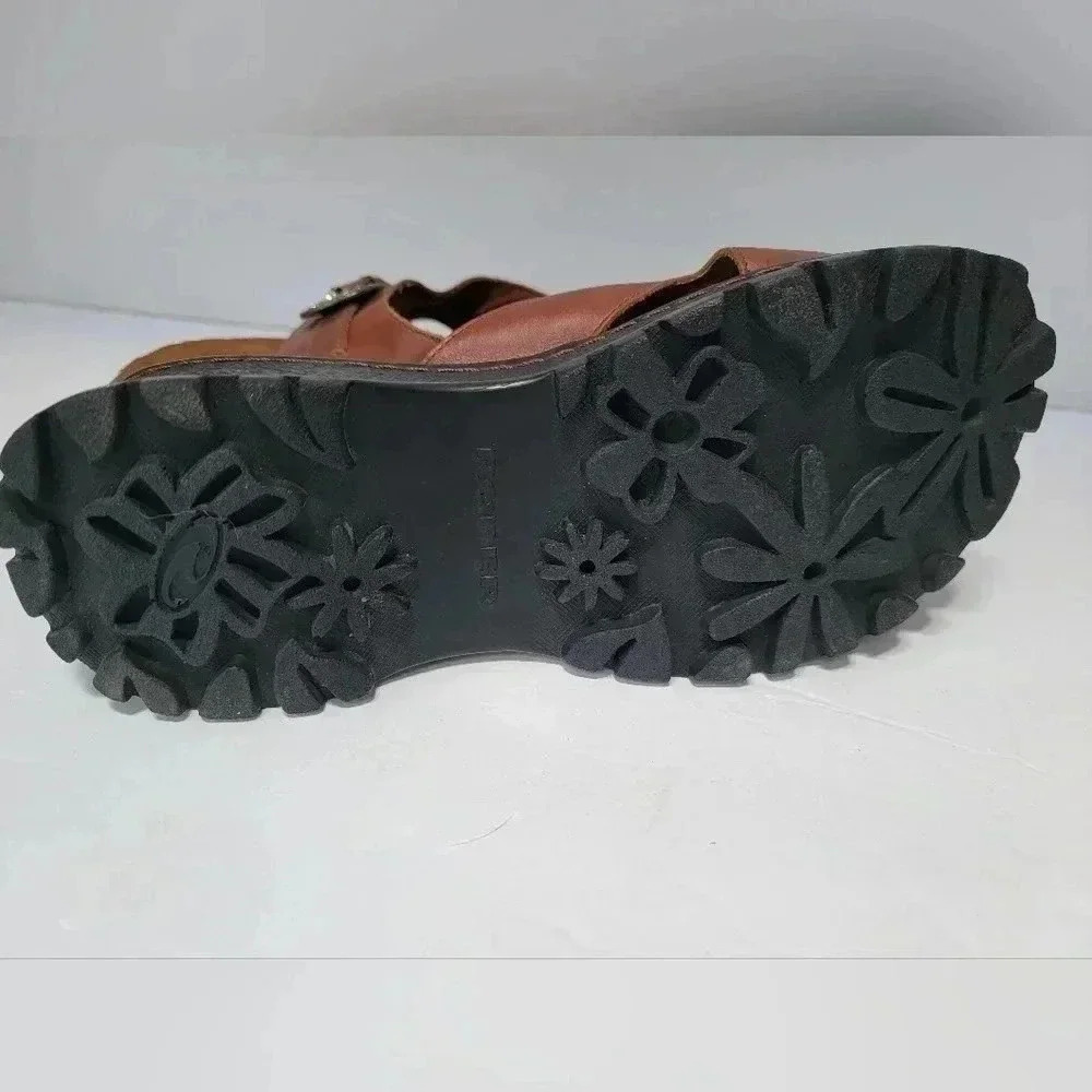Roper Women's Chunky Heel Platform Leather Sandals Size 9 - Picture 4 of 5